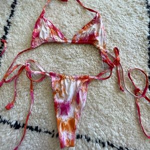 Frankie’s Bikinis Tia Tye Dye Bikini, Size M